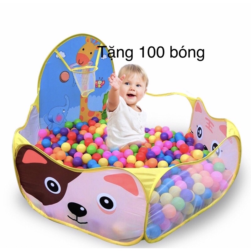 Lều Bóng Tặng Kèm 100 Bóng Nhựa Cho Bé