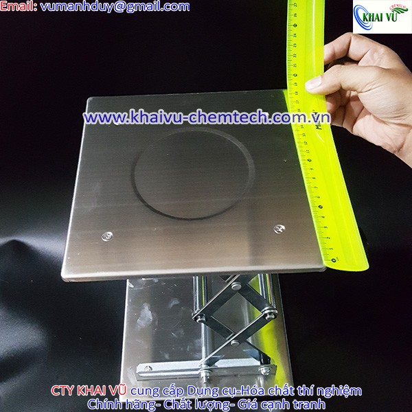 Bàn nâng inox nâng dụng cụ 10x10cm 15x15cm 20x20cm dùng thí nghiệm