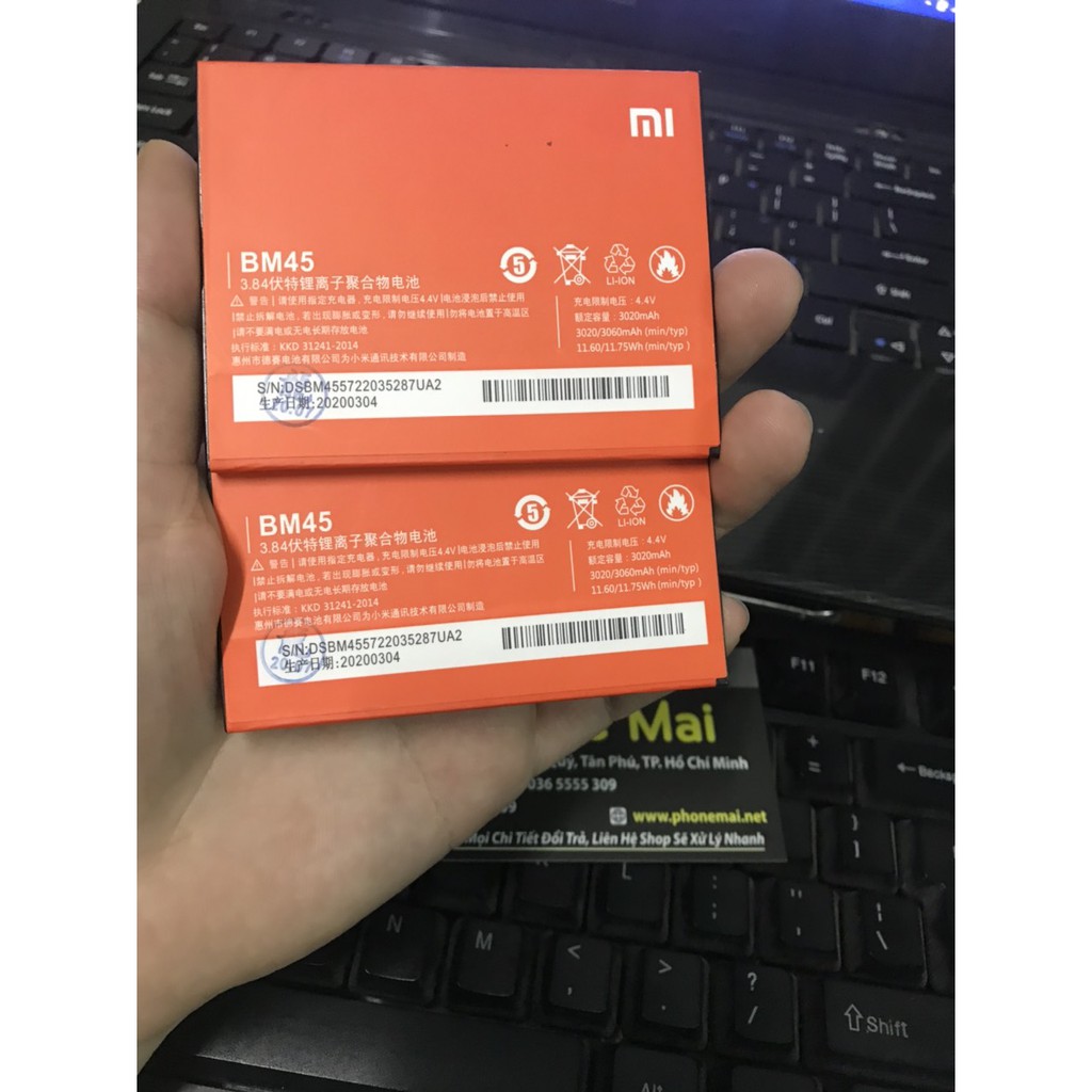 Pin Xiaomi Redmi Note 2 Mã BM45 3020MAH