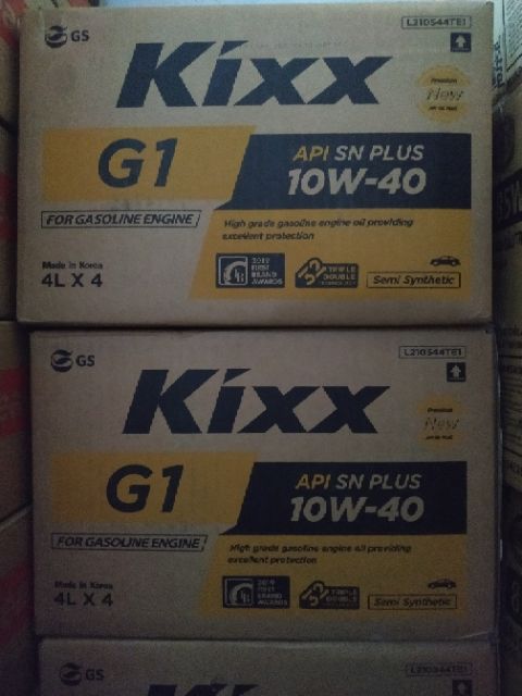 Dầu động cơ xăng cao cấp Kixx G1 API SN Plus 10W40 (Nhập khẩu Hàn Quốc)