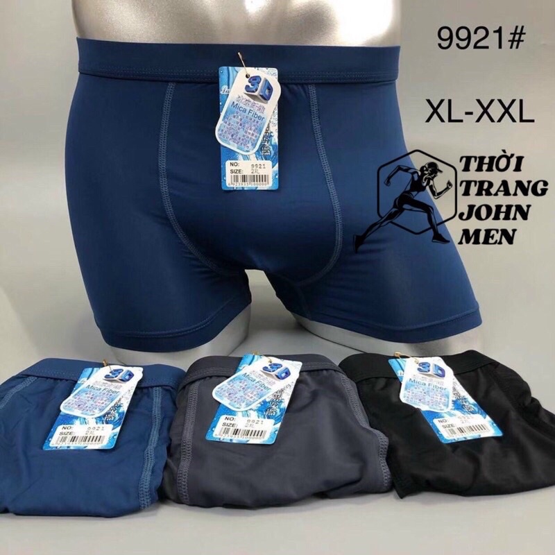 QUẦN LÓT NAM - COMBO 3 QUẦN DÁNG SỊP ĐÙI BOXERS & TRUNKS COTTON LẠNH CO GIÃN 4 CHIỀU-QLĐ23