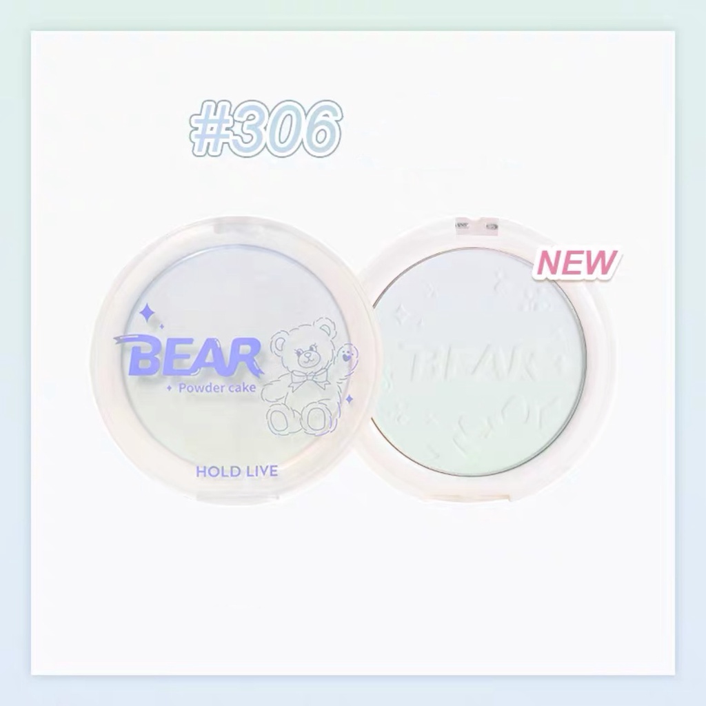 Phấn phủ gấu nhỏ HOLD LIVE phấn nén kiềm dầu Little Milk Bear Soft Focus Powder holdlive Water Honey HL265 HLIV89 HL546