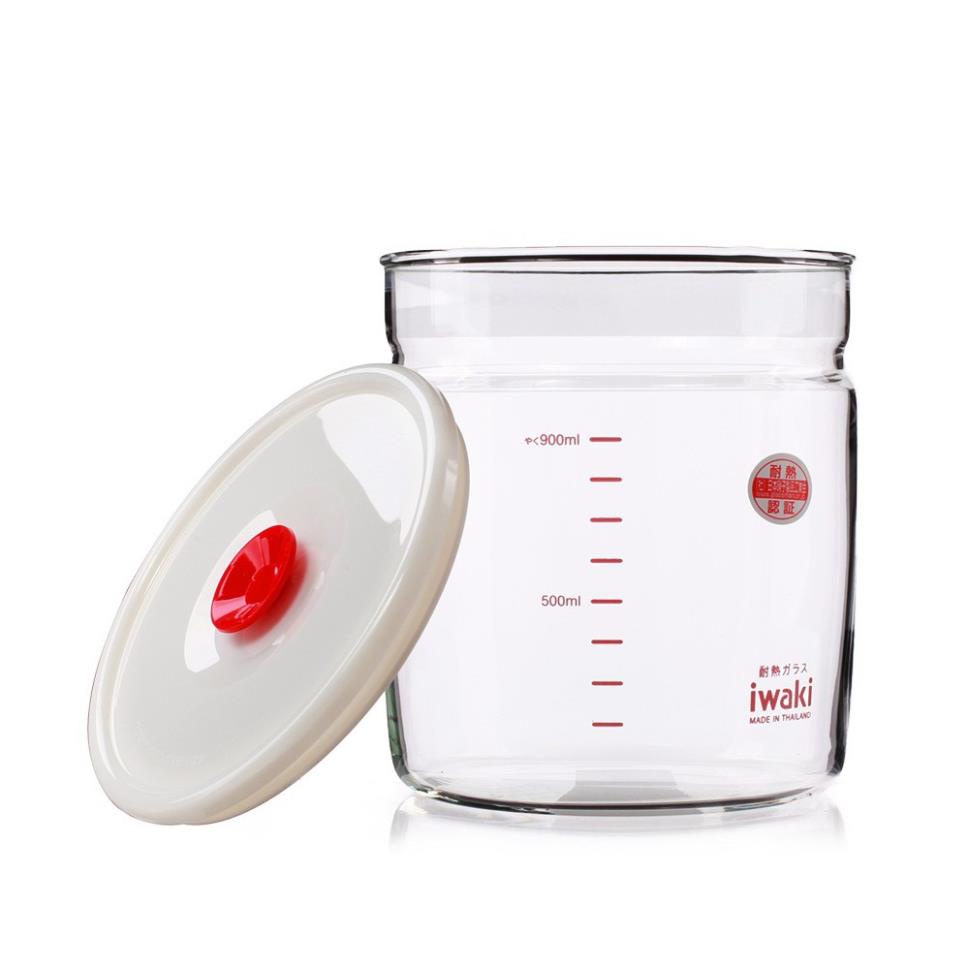 Hộp thủy tinh chịu nhiệt nắp hít Iwaki 200ml -1000ml