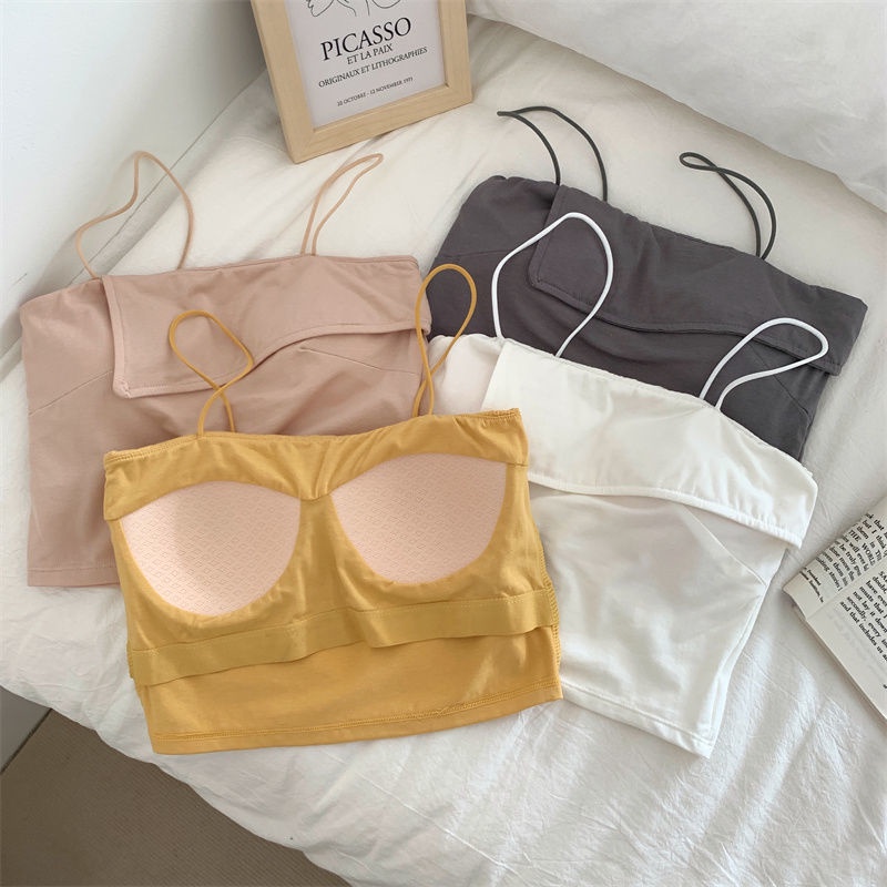 Áo Hai Dây Thiết Kế Bất Đối Xứng Thời Trang Mùa Xuân Mới Cho Bạn Gái Mặc Bên Trong Và Bên Ngoài