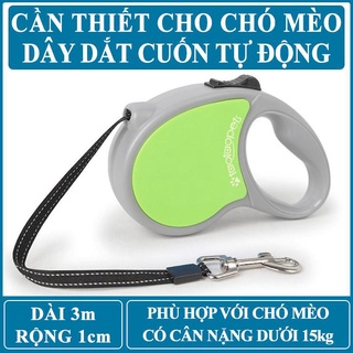 Dây dắt cho chó mèo - dây dắt cuốn tự động cho pet (Loại 5m)