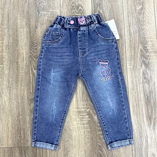 Quần bò, quần jean bé gái, chất mềm, mát mẻ, co giãn tốt cho bé từ 12-18kg (GHD001)