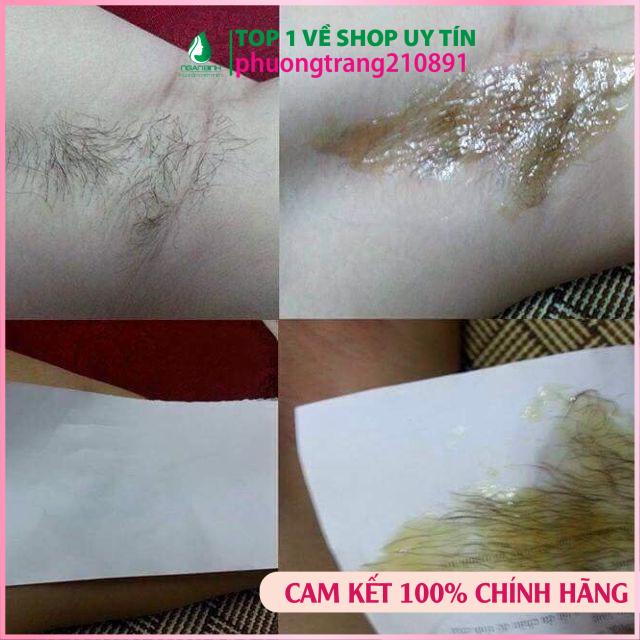 Combo wax lông và mỡ trăn tẩy lông nách, ria mép, lông cánh tay, chân, tẩy lông bikini tại nhà