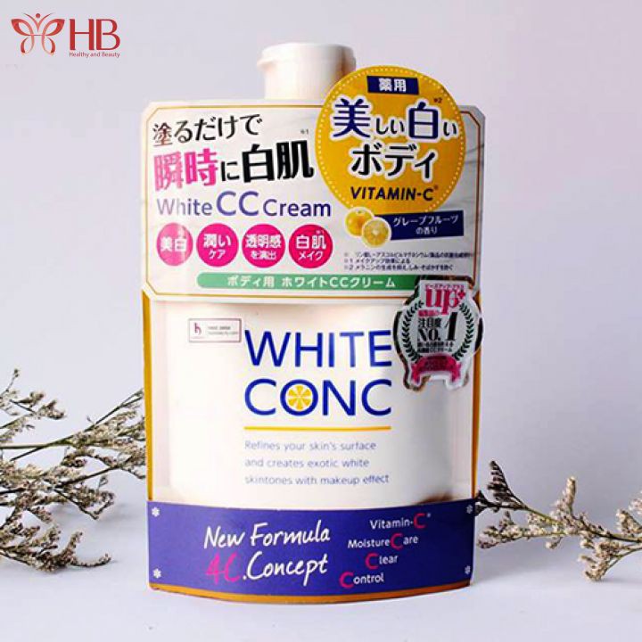 Kem Dưỡng Thể Trắng Da White Conc White CC Cream 200g