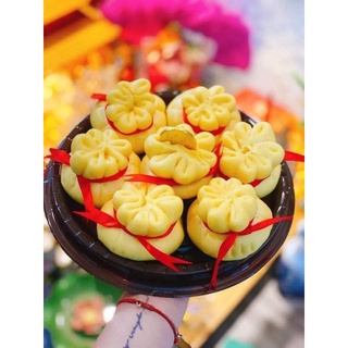 Bánh bao túi tiền vàng tài lộc dâng lễ