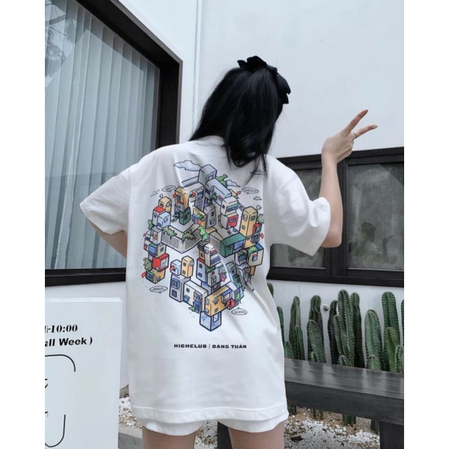 Áo Thun Unisex Tay Lỡ Form Rộng Phong Cách Hàn Quốc Freesize