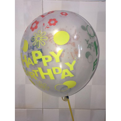 BONG BÓNG TRONG SUỐT 10'' IN HAPPY BIRTHDAY- BỊCH 10C- 20C