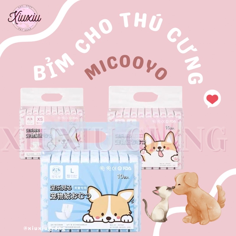 Bỉm Cho Thú Cưng Chó Mèo Thấm Hút Tốt - Xiuxiu Giang