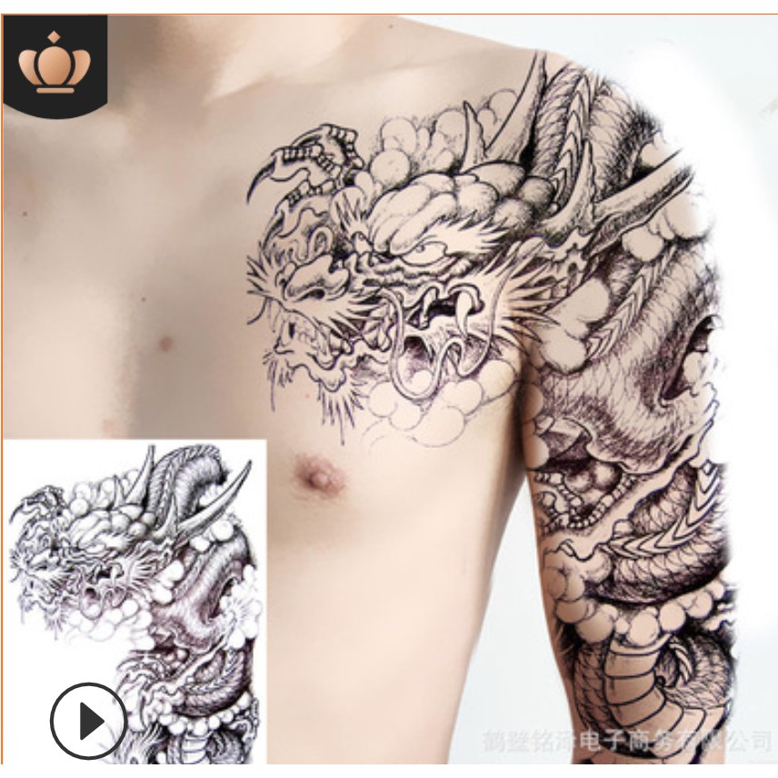 Hình xăm dán đặc biệt, cao cấp bả vai và ngực 24x34cm