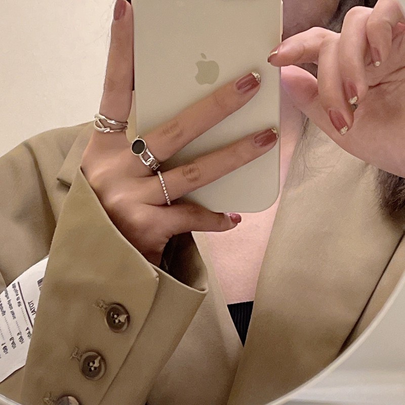 Set 3 nhẫn phong cách Hàn Quốc độc đáo thời trang cho nữ F333