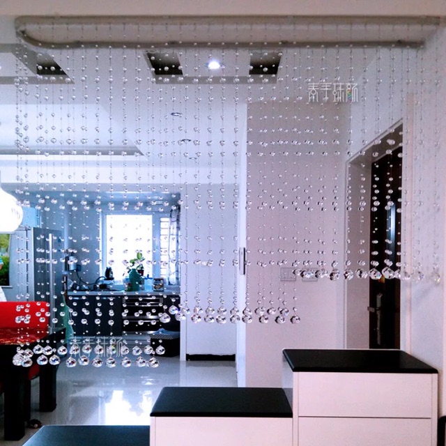 Rèm pha lê hạt trơn các màu