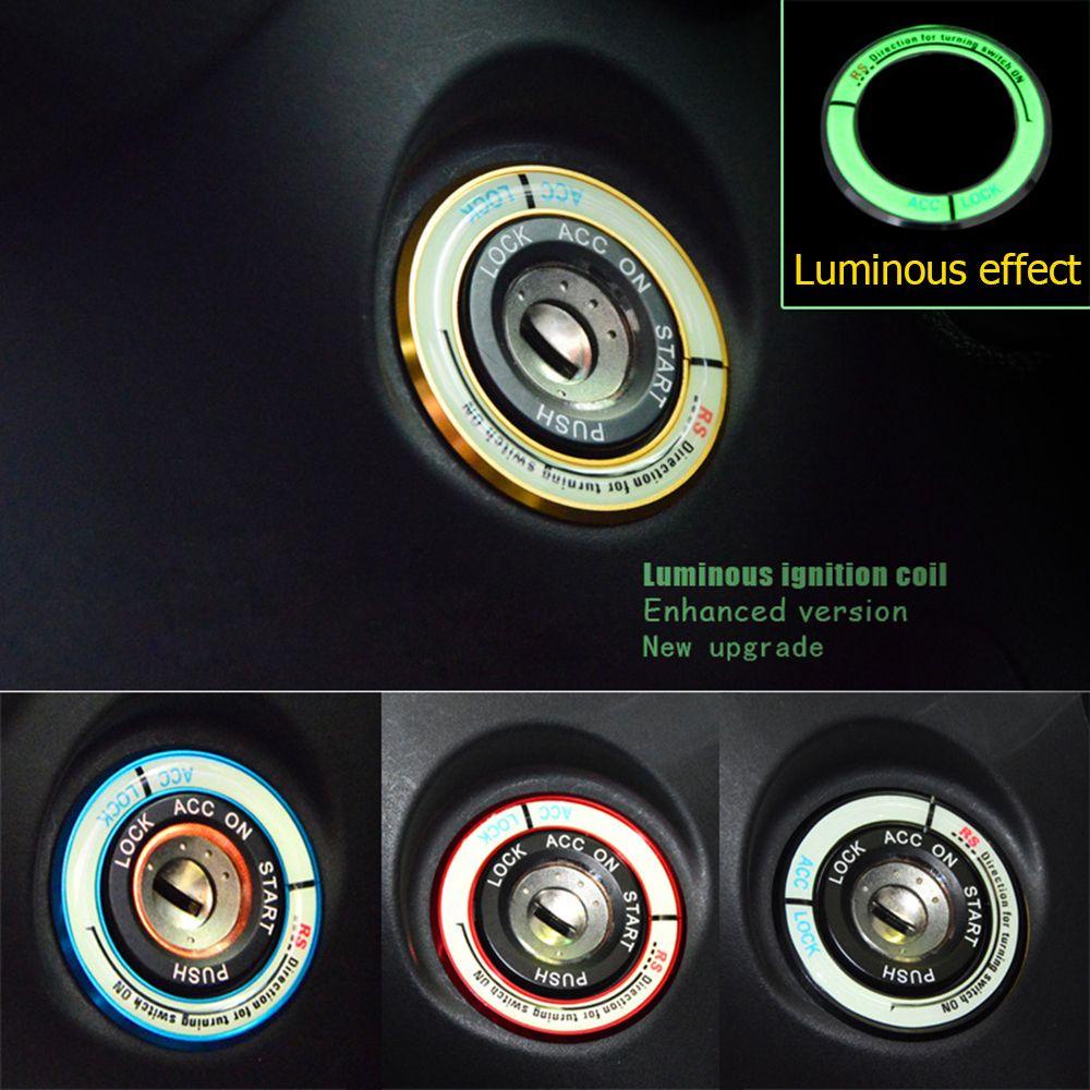 Miếng Dán Công Tắc Đánh Lửa Bằng Hợp Kim Hình Tròn Cho Xe Hơi TOYOTA COROLLA LEVIN