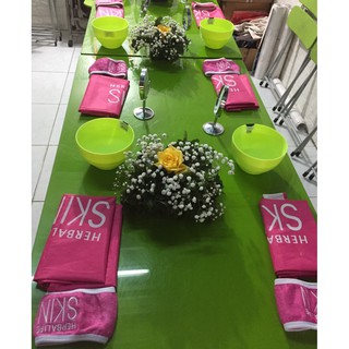 Đồ dùng chăm sóc da hbl, yếm, băng đô phục vụ tiệc skin