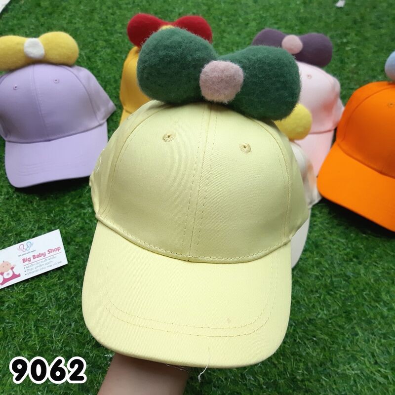 NÓN KẾT BÉ GÁI ĐÍNH NƠ BÔNG NHIỀU MÀU CHO BÉ TỪ 5-14TUỔI