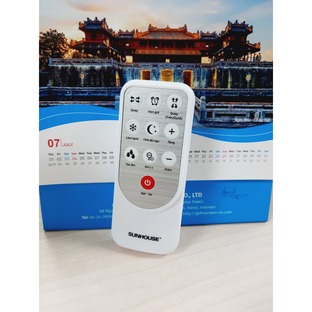 Remote Điều khiển từ xa quạt điều hòa Sunhouse SHD7756, SHD7721 - Hàng chính hãng mới 100% Tặng kèm Pin-Điện tử Alex