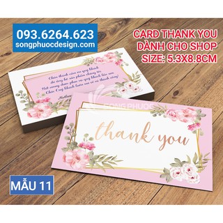 500 Thiệp Cảm Ơn Khách Hàng Cho Shop - Mẫu 11