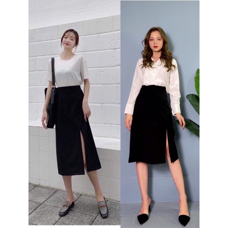 Chân Váy Midi Xẻ Tả 808 | BigBuy360 - bigbuy360.vn