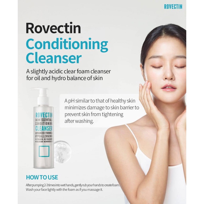 Sữa Rửa Mặt Dịu Nhẹ Cho Da Rovectin Skin Essentials Conditioning Cleanser 175ml