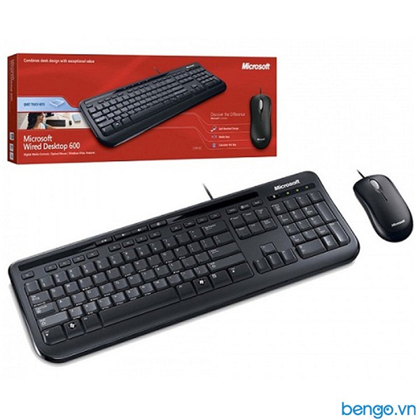 Bộ Bàn Phím, Chuột Có Dây Microsoft Wired Desktop 600 - APB-00018