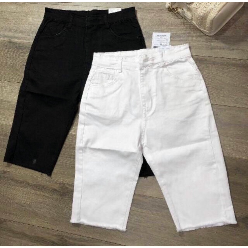 Quần short nữ, quần ngố nữ rách chất kaki đủ size màu trắng đen tôn dáng