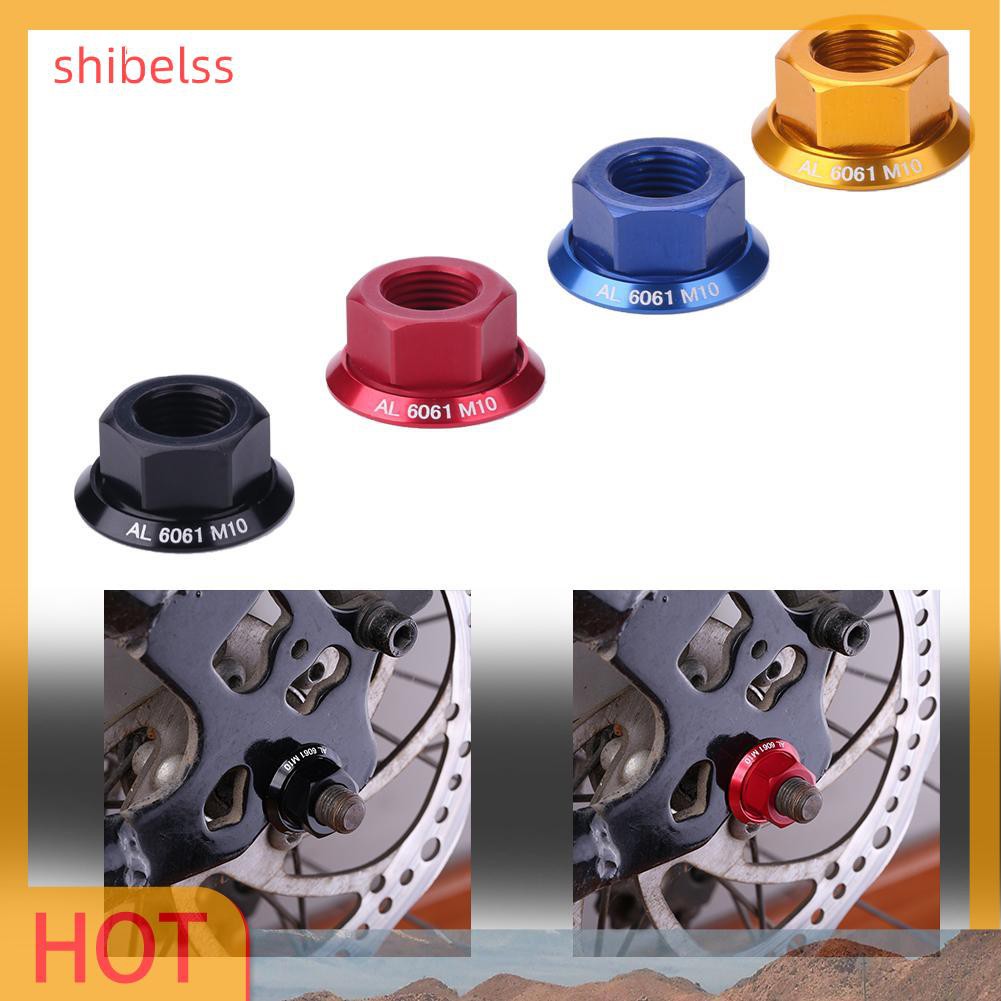 （ʚshibelss）1pc Bicycle Drum Hub Nuts M10 Fixed Gear MTB Road Folding Bike Screw Bolt