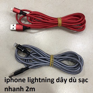 Cáp sạc nhanh dây dù chống gãy iphone dài 2m