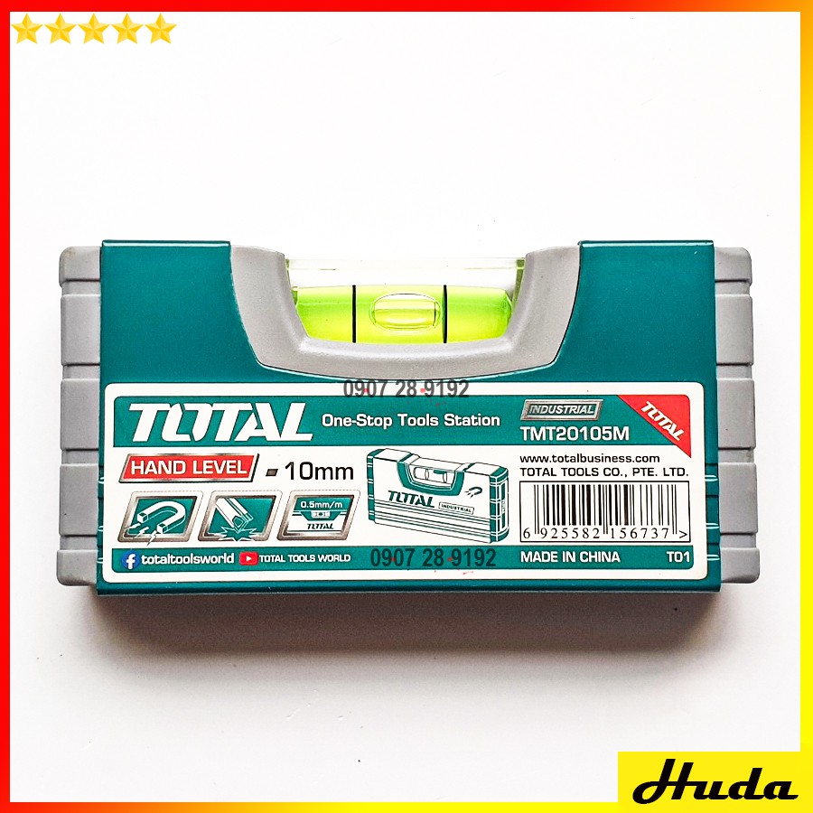 Thước thủy 10cm TOTAL TMT20105M POI