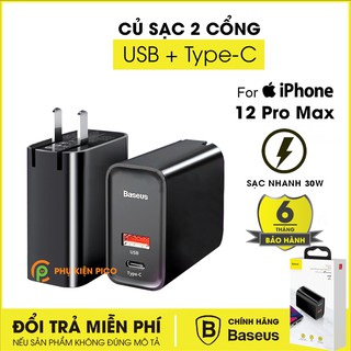 Củ sạc nhanh Iphone 12 Pro Max 2 cổng Type C và USB Speed Dual Quick Charger 30W – Củ sạc Iphone 12 Pro Max