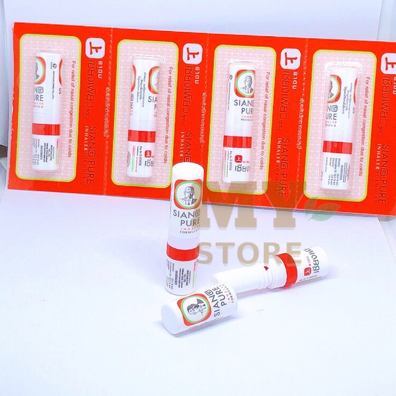 (Chính Hãng) Ống Hít Thông Mũi 2 Đầu Ông Già Siang Pure Thái Lan 2cc
