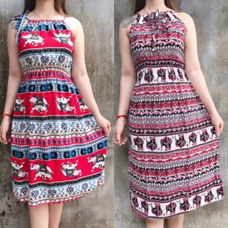 Váy 2 dây vải lanh siêu mát