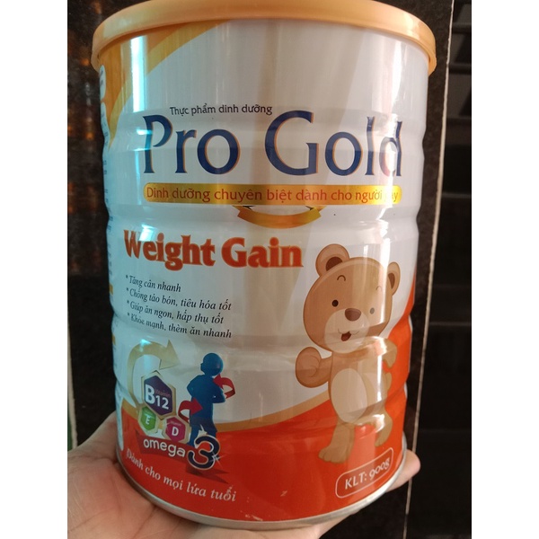 Sữa tăng cân ProGold Weight Gain 900g dùng cho người lớn và trẻ em, sữa cho ngươi gầy cần tăng cân