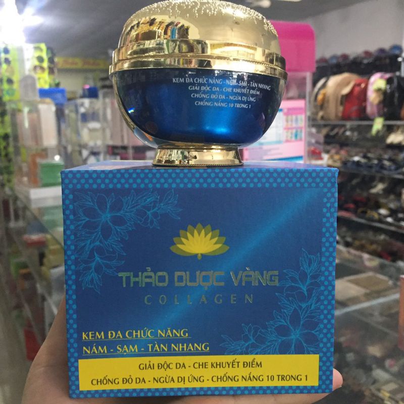 Kem thảo dược vàng collagen kem đa chức năng nám - sạm  - tàn nhang 30g