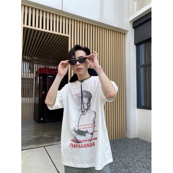 Áo thun unisex thời trang Treminal phong cách cá tính màu trắng - A029