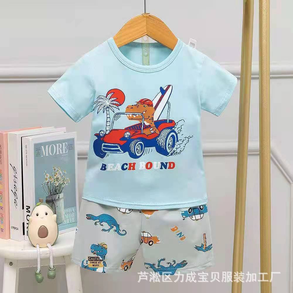 Đồ bộ cotton xuất Hàn cho bé trai (cotton 4 chiều mỏng mát)