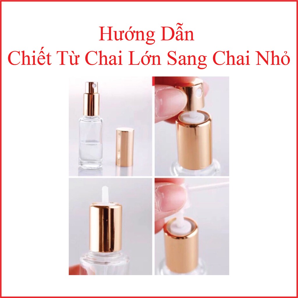 Chai chiết nước hoa, lọ chiết nước hoa thủy tinh 30ml tặng kèm vòi chiết (Form chai Versace)