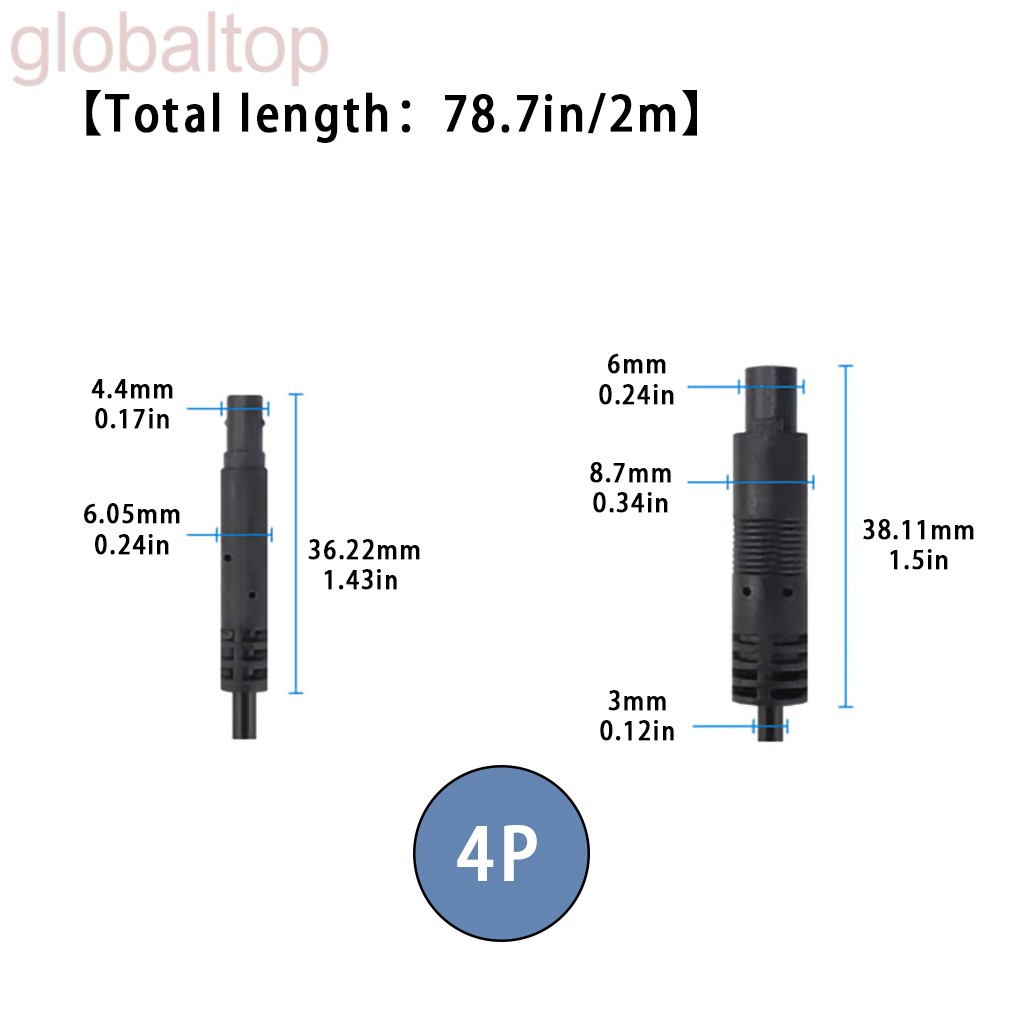 Cáp nối dài camera phía sau xe ô tô 4 pin chất lượng