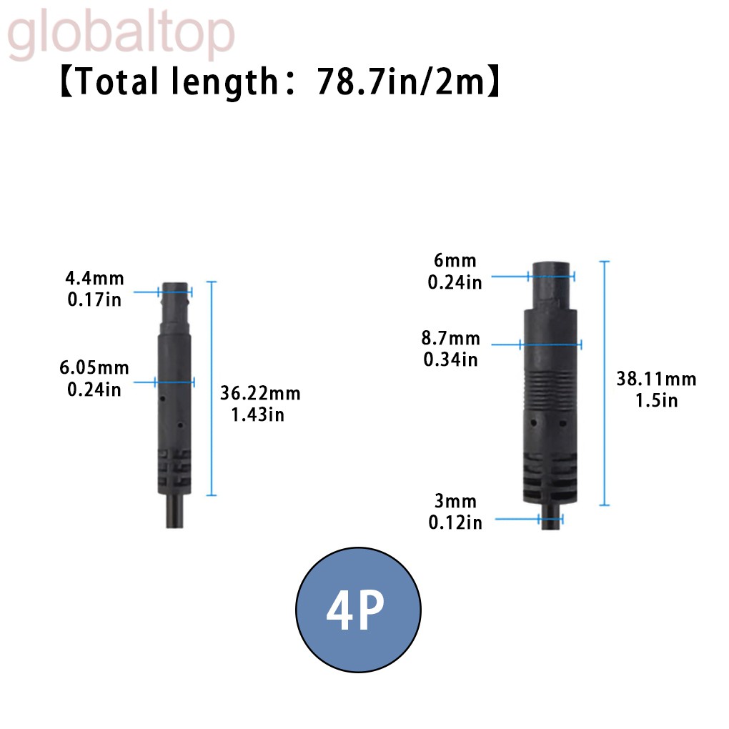 Dây Cáp Nối Dài Camera Phía Sau Xe Hơi 4 Pin