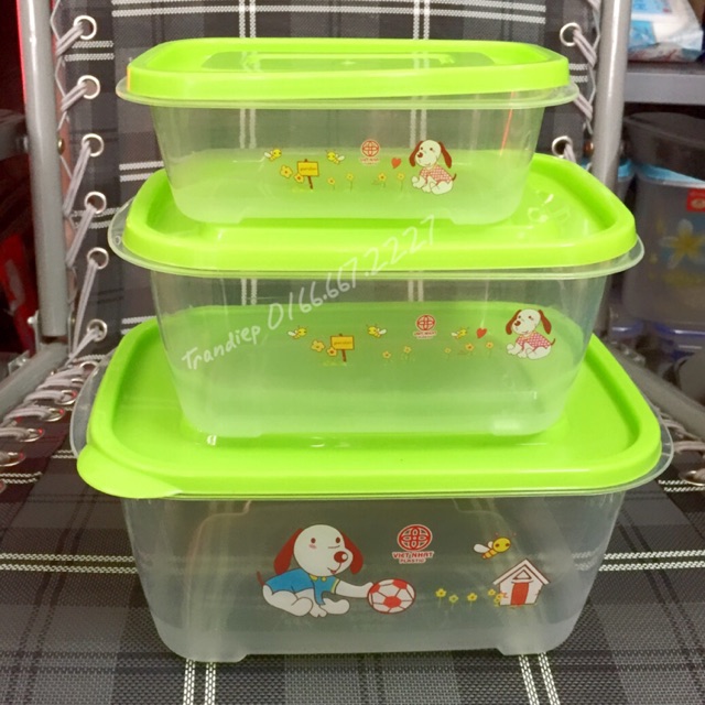 Set Hộp lạnh 3 cái dùng được lò Micro waves | BigBuy360 - bigbuy360.vn