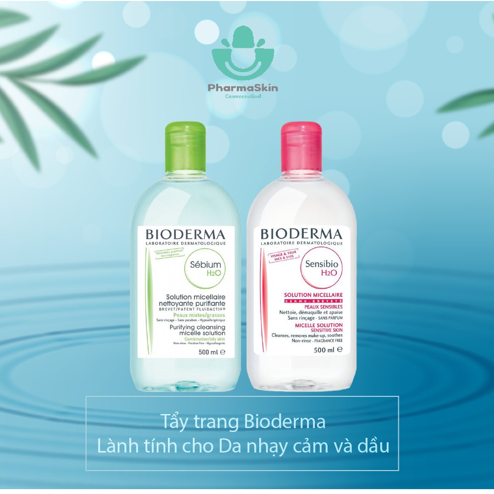 Nước tẩy trang Bioderma Crealine, Sensibio H2O 500 ml