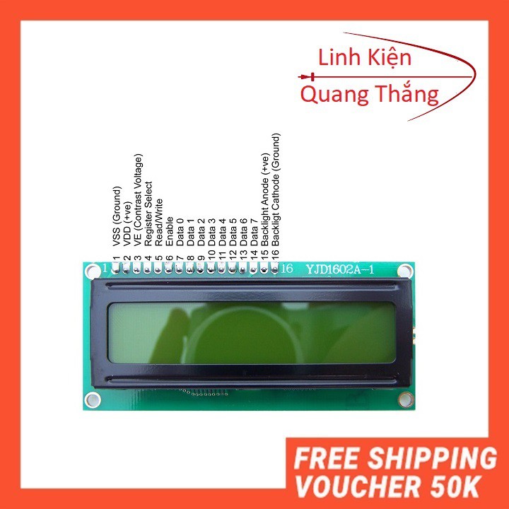 Màn Hình LCD1602 3.3-5V-linhkiendientubk | BigBuy360 - bigbuy360.vn