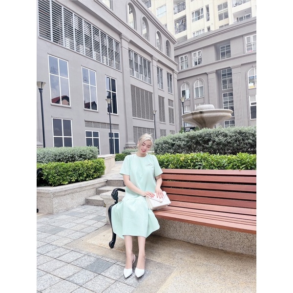 ĐẦM XANH KÈM TAG NƠ - BIMI