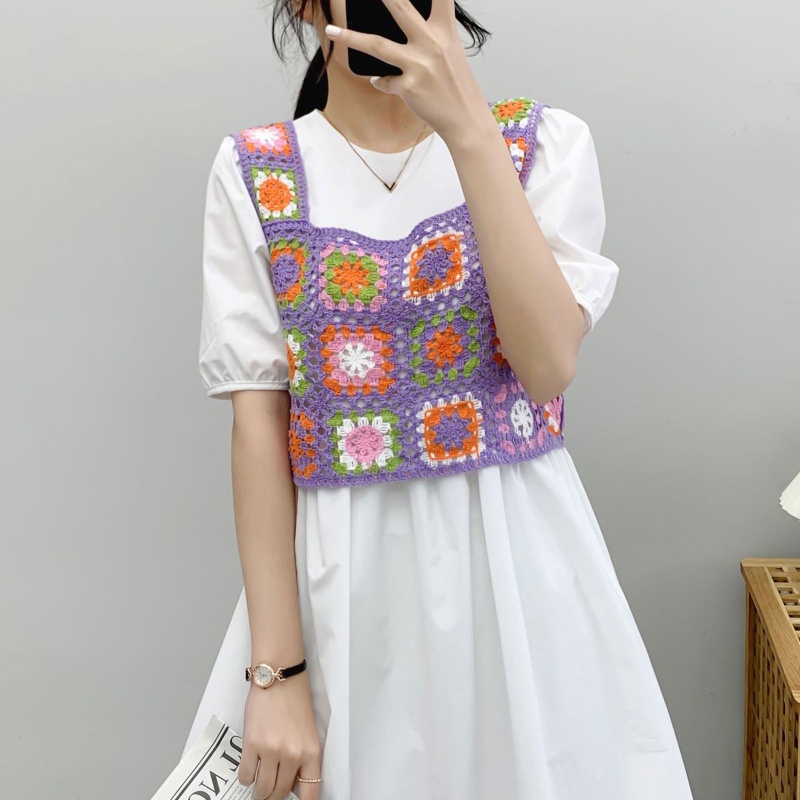 Áo Croptop Cotton Không Tay In Hoa Thời Trang Mùa Hè Dành Cho Nữ