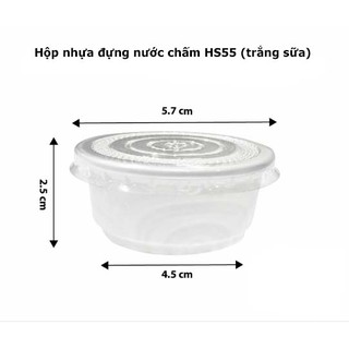 Combo 2 cây Hộp nhựa đựng nước sốt, nước chấm ăn kèm thực phẩm mang đi (50 cái/ cây)
