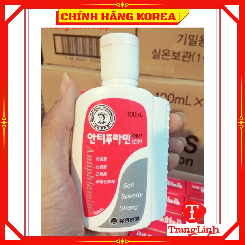 Dầu nóng hàn quốc Antiphlamine chính hãng, hộp 100ml - tranglinhkorea