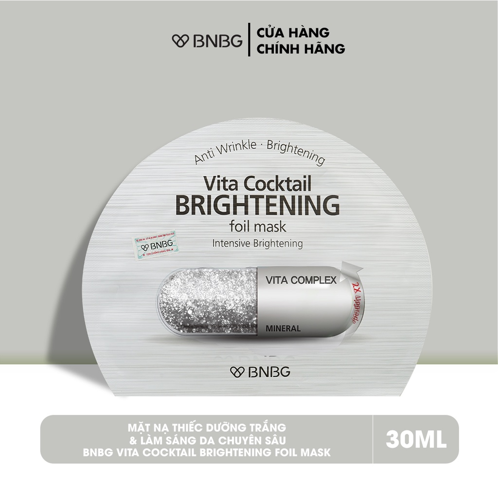 Mặt nạ Sáng da BNBG Vita Cocktail Brightening Foil Mask Intensive Whitening 30ml