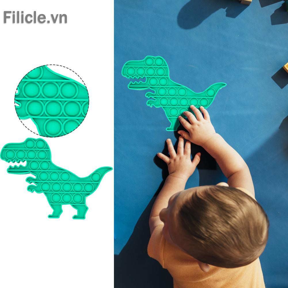 Đồ chơi Cartoon Dinosaur Push Bubble Sensory Toys Silicone Fun Decompression Toys